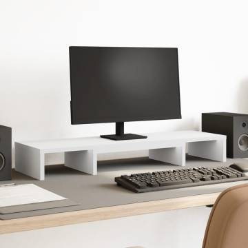 Adjustable Monitor Stand Riser - White | Hipomarket UK