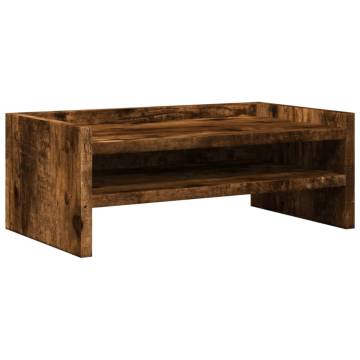 Monitor Stand Smoked Oak - Enhance Your Workspace | HipoMarket