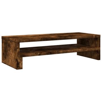 Monitor Stand Smoked Oak - Stylish & Practical Workspace Solution