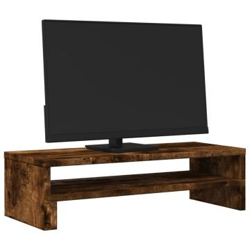 Monitor Stand Smoked Oak - Stylish & Practical Workspace Solution