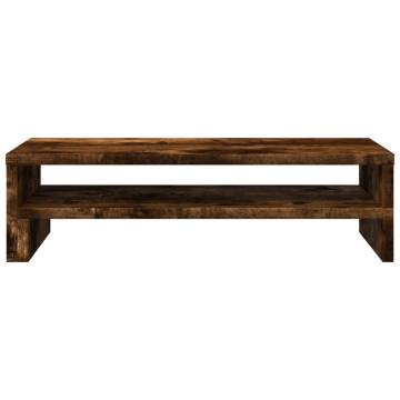 Monitor Stand Smoked Oak - Stylish & Practical Workspace Solution