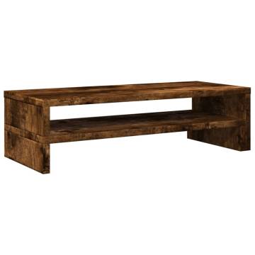 Monitor Stand Smoked Oak - Stylish & Practical Workspace Solution