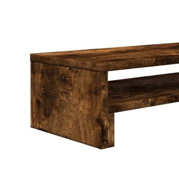 Monitor Stand Smoked Oak - Stylish & Practical Workspace Solution