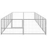 Dog Kennel Silver 12 m² Steel - Spacious & Secure Dog Enclosure