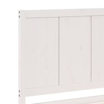 Extra Long White Bed Frame 180x210 cm Solid Wood | Hipomarket