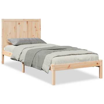 Extra Long Solid Wood Bed Frame 100x210 cm - Hipomarket