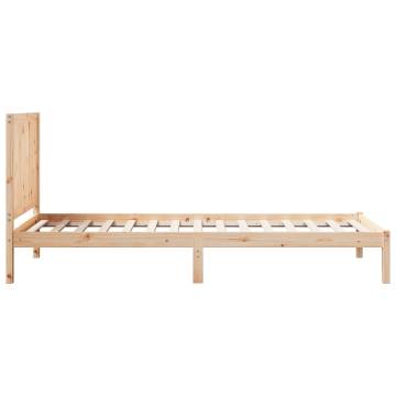 Extra Long Solid Wood Bed Frame 100x210 cm - Hipomarket