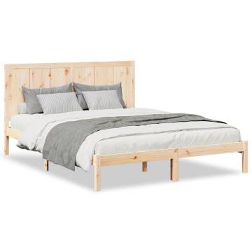 Extra Long Solid Wood Bed Frame 140x210 cm - HipoMarket