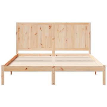 Extra Long Solid Wood Bed Frame 140x210 cm - HipoMarket