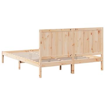 Extra Long Solid Wood Bed Frame 140x210 cm - HipoMarket