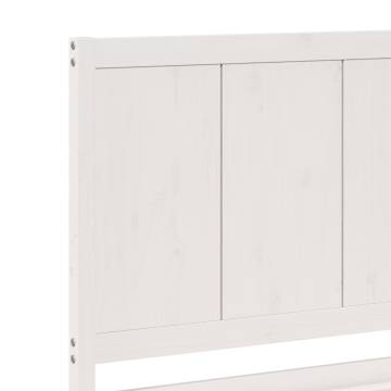 Extra Long White Bed Frame 180x220 cm | Solid Wood Design