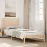  Extra Long Bed Frame without Mattress 90x210 cm Solid Wood Colour natural Size 90 x 210 cm 