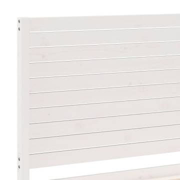 Extra Long White Bed Frame - 200x210 cm Solid Wood | HipoMarket