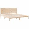 Extra Long Bed Frame 200x220 cm in Solid Pine Wood - Hipo Market