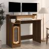 Desk with LED Lights - Brown Oak | Hipomarket UK