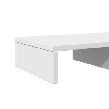 Monitor Stand White 50x27x10 cm - Ergonomic Design & Storage