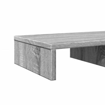 Monitor Stand Grey Sonoma - Ergonomic Wooden Design 50x27 cm