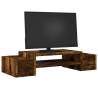 Monitor Stand with Storage - Smoked Oak | Hipomarket UK