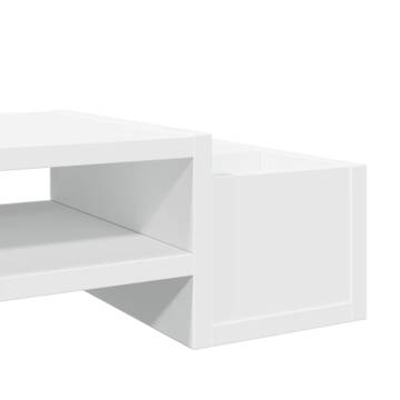 Monitor Stand with Storage - White Engineered Wood - Hipomarket