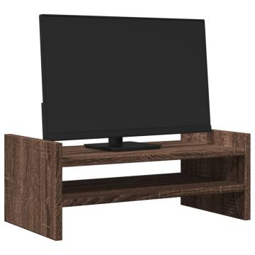 Monitor Stand Brown Oak - Ergonomic & Stylish | HipoMarket