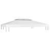 2-Tier Gazebo Top Cover 310 g/m² - White 4x3 m | HiPoMarket