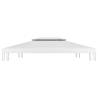 2-Tier Gazebo Top Cover 310 g/m² - White 4x3 m | HiPoMarket