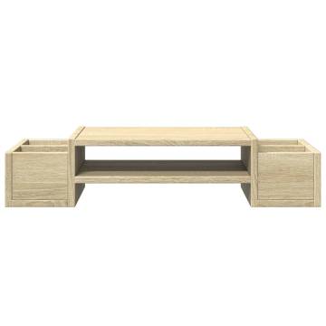 Monitor Stand with Storage - Sonoma Oak - Ergonomic Design