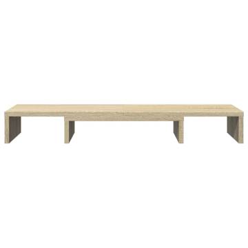 Adjustable Monitor Stand Riser in Sonoma Oak - 80x24 cm