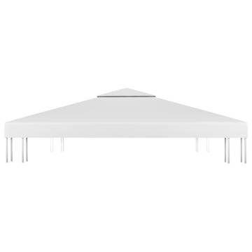 2-Tier Gazebo Top Cover 310 g/m² - White 4x3 m | HiPoMarket