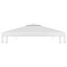 2-Tier Gazebo Top Cover 310 g/m² - White 4x3 m | HiPoMarket