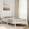  Extra Long Bed Frame without Mattress White 100x220 cm Solid Wood Colour white Size 100 x 220 cm 