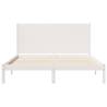 Extra Long White Bed Frame 160x210 cm - Solid Wood | HipoMarket