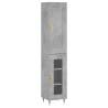 Stylish Concrete Grey Highboard - 34.5x34x180 cm