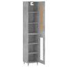 Stylish Concrete Grey Highboard - 34.5x34x180 cm