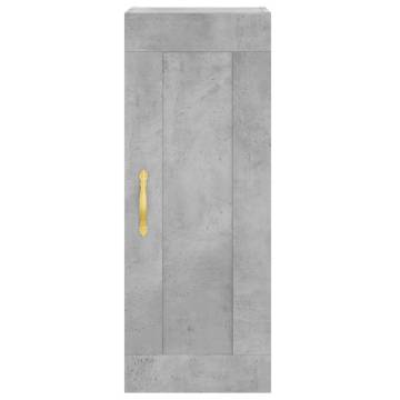 Stylish Concrete Grey Highboard - 34.5x34x180 cm