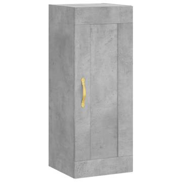 Stylish Concrete Grey Highboard - 34.5x34x180 cm