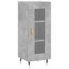 Stylish Concrete Grey Highboard - 34.5x34x180 cm