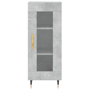 Stylish Concrete Grey Highboard - 34.5x34x180 cm