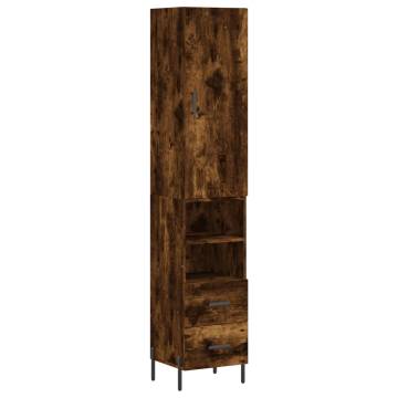 Stylish Highboard Smoked Oak - 34.5x34x180 cm | Hipomarket