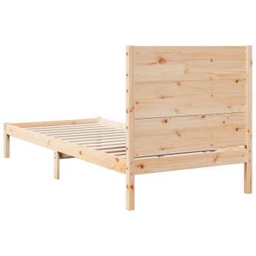 Extra Long Bed Frame 100x210 cm - Solid Wood | Hipomarket UK