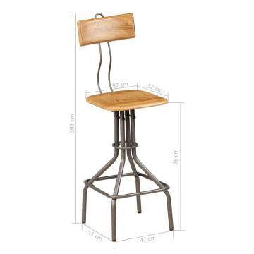 Stylish Bar Chairs - 2 Pcs Solid Reclaimed Teak | HipoMarket