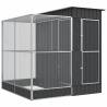 Aviary with Extension Silver - Sturdy Steel Construction