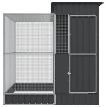 Aviary with Extension Silver - Sturdy Steel Construction