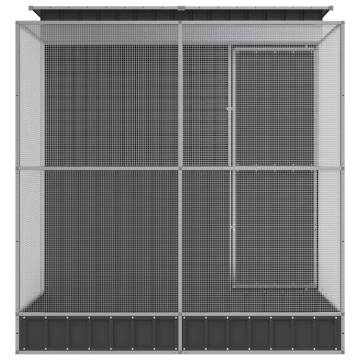 Aviary with Extension Silver - Sturdy Steel Construction