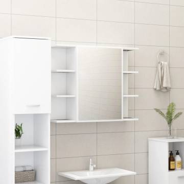 Stylish Bathroom Mirror Cabinet White - 80x20.5x64 cm