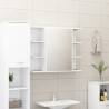 Bathroom Mirror Cabinet White 80x20.5x64 cm Engineered Wood Colour white Quantity in Package 1 