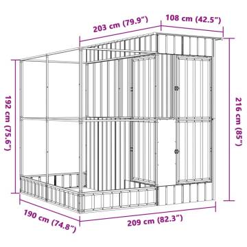 Aviary with Extension Silver - Sturdy Steel Construction