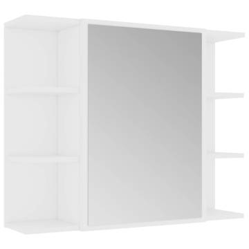 Stylish Bathroom Mirror Cabinet White - 80x20.5x64 cm