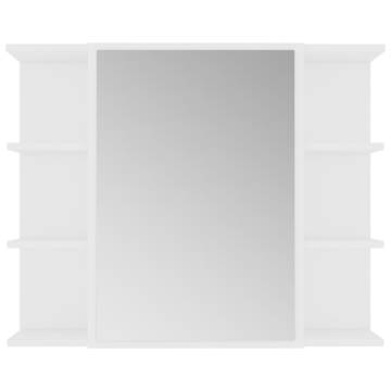 Stylish Bathroom Mirror Cabinet White - 80x20.5x64 cm