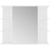 Stylish Bathroom Mirror Cabinet White - 80x20.5x64 cm